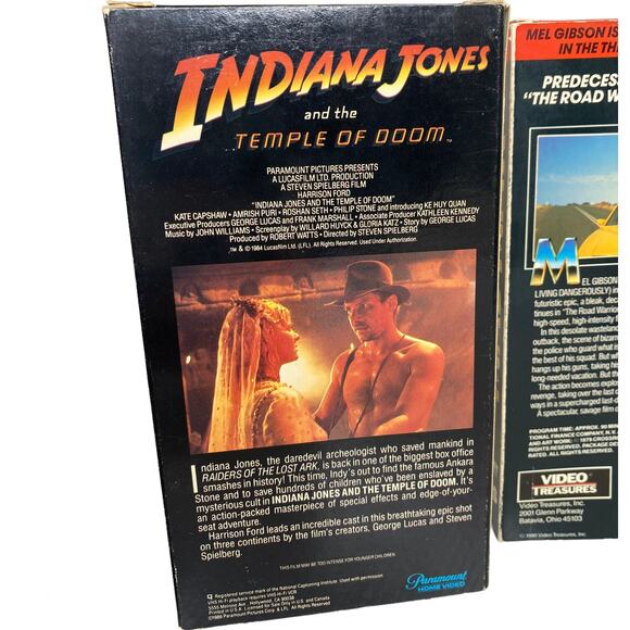 VHS Bundle- Mad Max, Indiana Jones, & Back to the Future - Picture 5 of 7